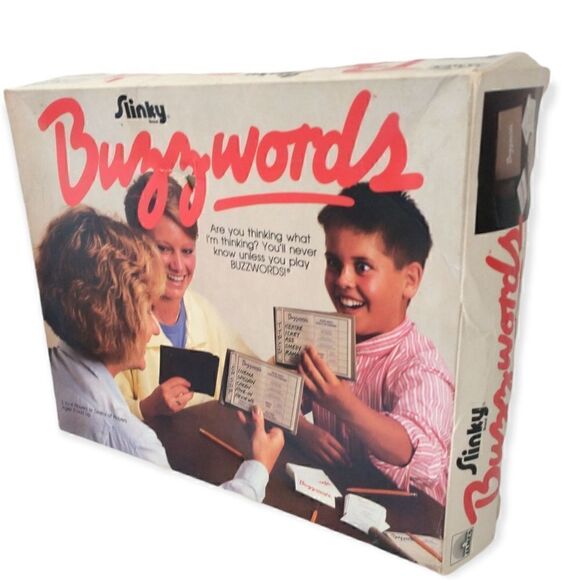 SLINKY Brand BUZZWORDS Game Vintage 80s HTF James Industries All Pieces Retro. - Picture 11 of 15